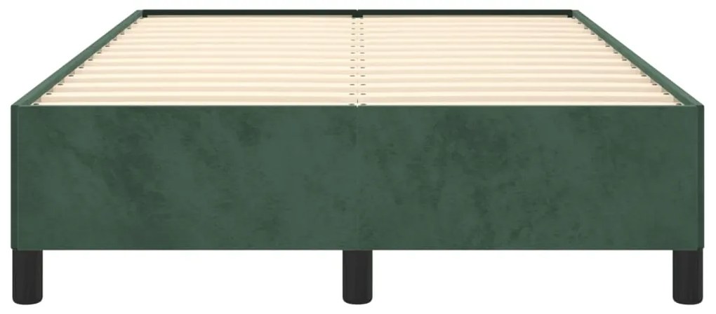 Estrutura de cama com colchão verde escuro 120x190 cm Veludo