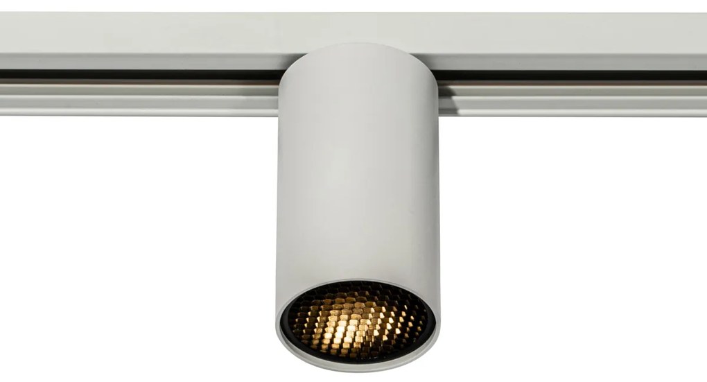 Foco moderno branco para sistema de trilho monofásico GU10 50mm - Iconic Ruby Honey