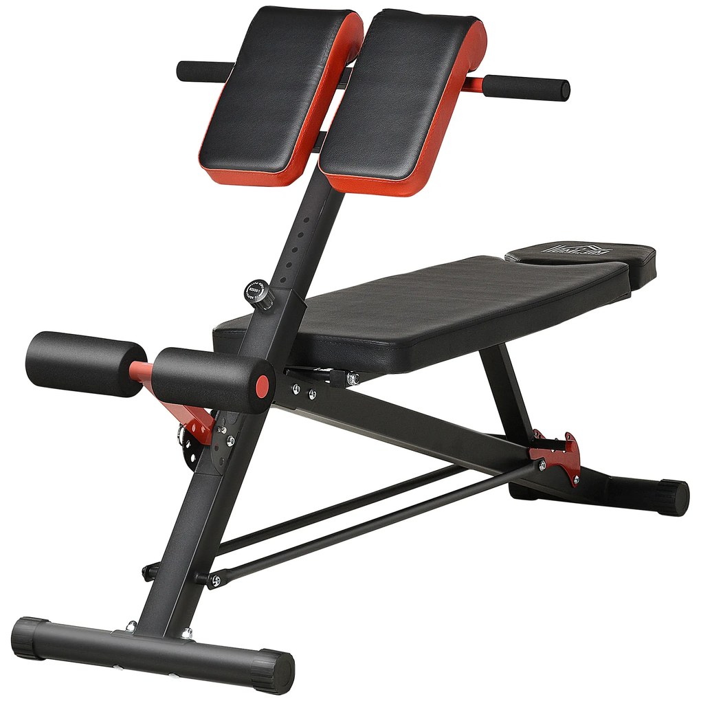 HOMCOM Banco de halteres inclinavel com 4 níveis de altura ajustável multifuncional para treinamento completo 64x146x73,5-85cm | Aosom Portugal