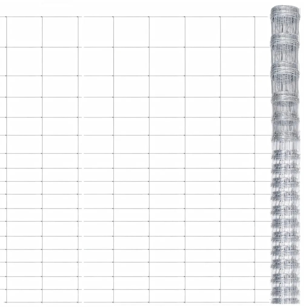 Cerca de jardim 50x1,25 m aço galvanizado prateado