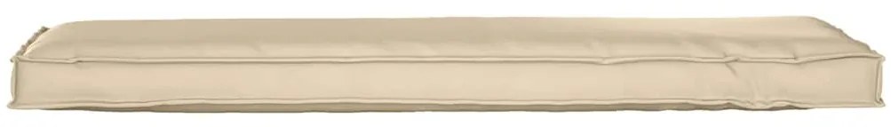 Almofada para Palete para Banco Bege 140 x 40 x 8 cm - Tecido Oxford
