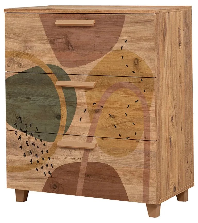Cômoda Leva Gravis – Pinho Atlântico – 80x95x43 cm