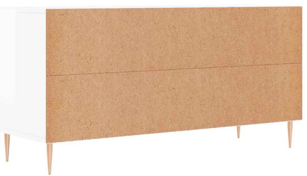 Móvel para TV 102x36x50 cm derivados madeira branco brilhante