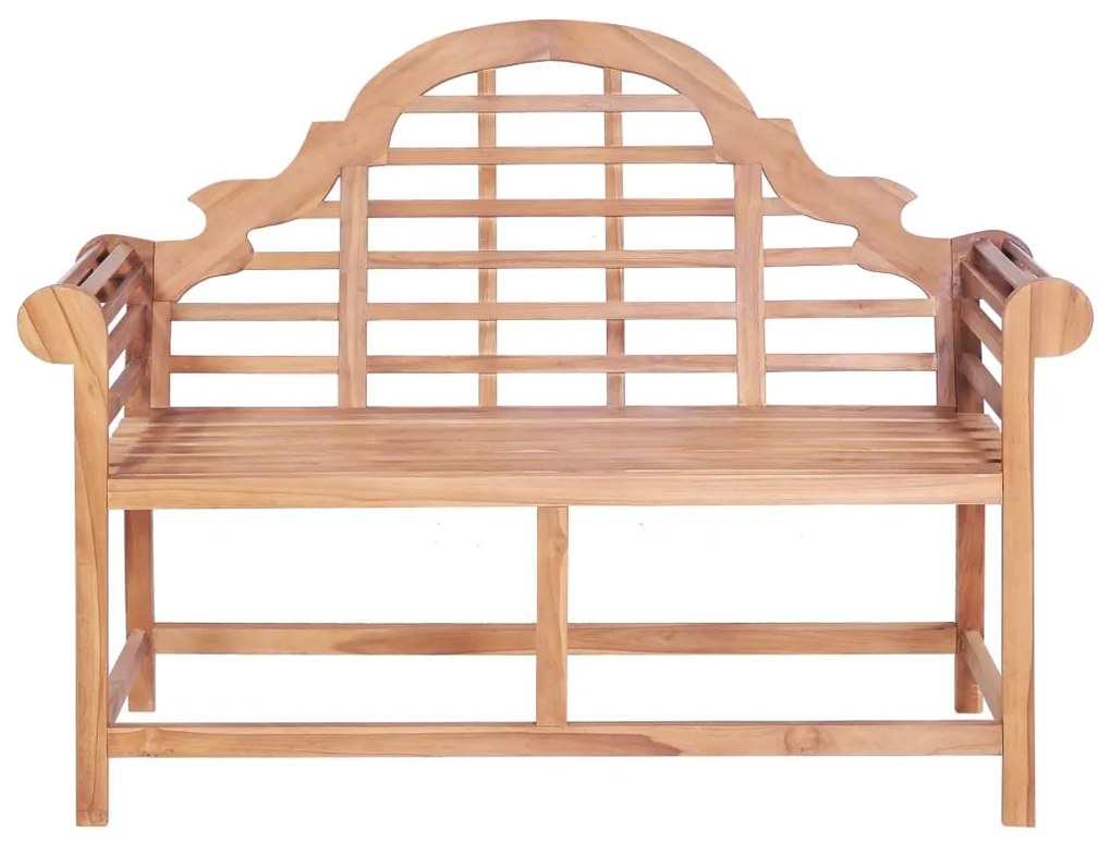 Banco de jardim 127x58,5x92,5 cm madeira de teca maciça