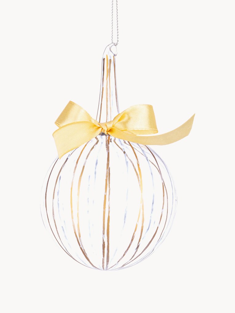 Christmas Balls Stripe Trans, Set of 6