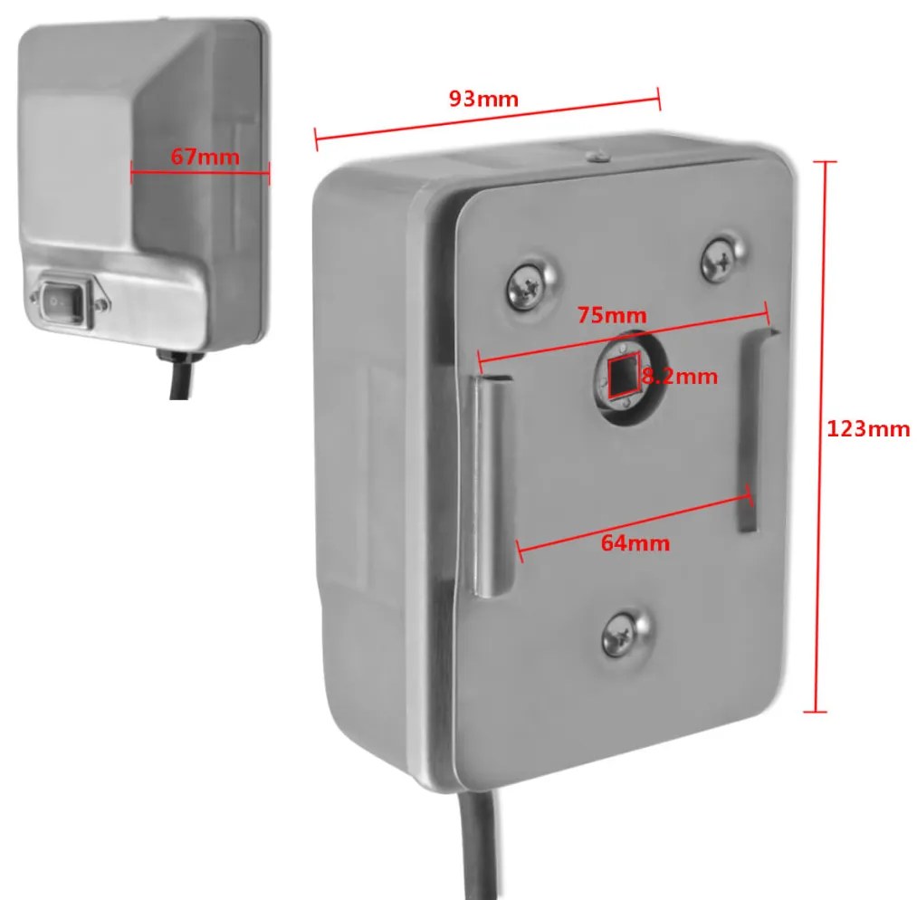 Motor para espeto churrasqueira rotisserie aço inoxidável 4W