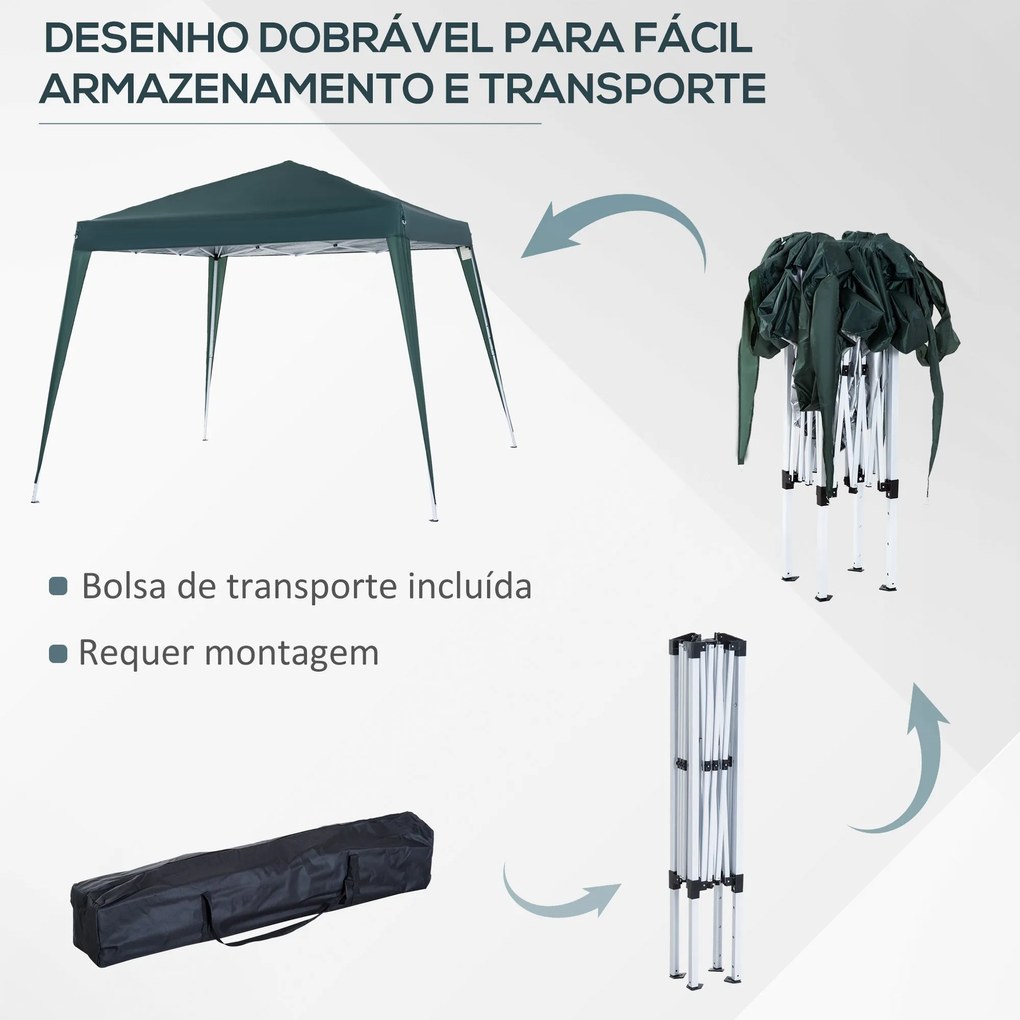 Tenda Dobrável Pop-Up para Jardim 3x3m - Para Campismo, Festas e Event