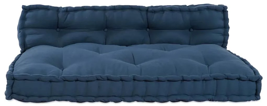 Almofada de Sofá Pallet 2 pcs Índigo 60 x 40 cm Algodão