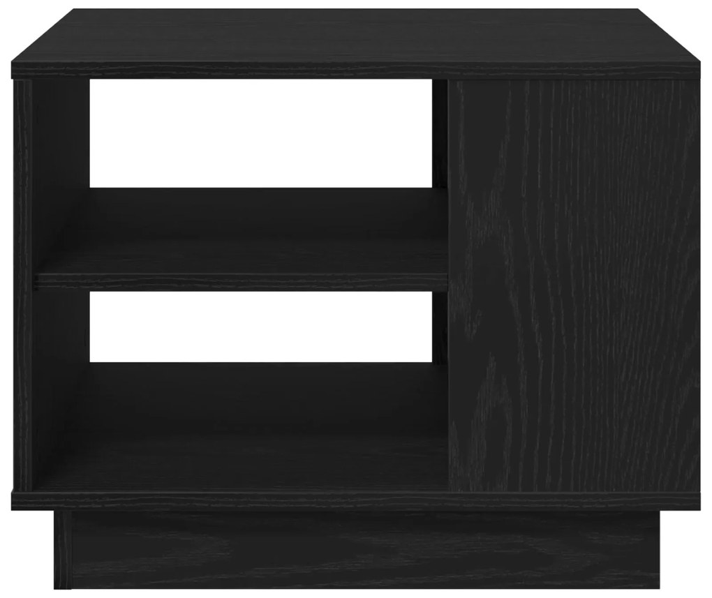 Mesa de Café em Carvalho Preto 55x55x42 cm Feita de Madeira Derivada
