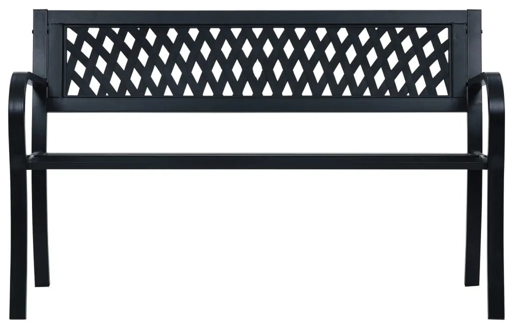 Banco jardim 125 cm aço preto