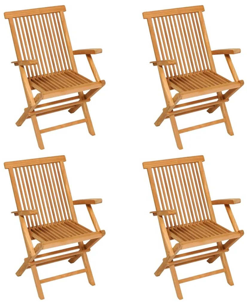 5 pcs conjunto de jantar para jardim madeira de teca maciça