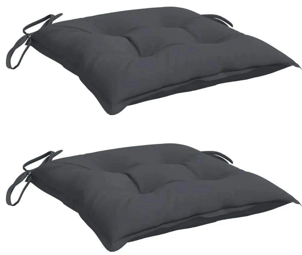 Almofadões de cadeira 2 pcs 50x50x7 cm tecido oxford antracite