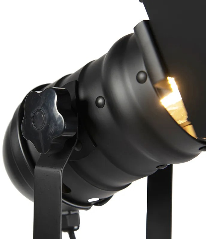 Candeeiro de pé industrial preto basculante - Movie