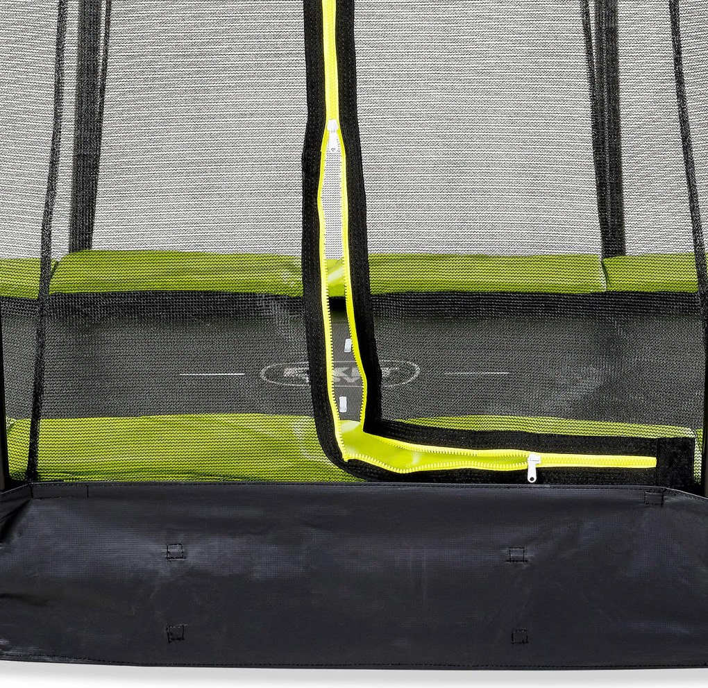Trampolim redondo chão Silhouette ø427 cm com rede de segurança - verde