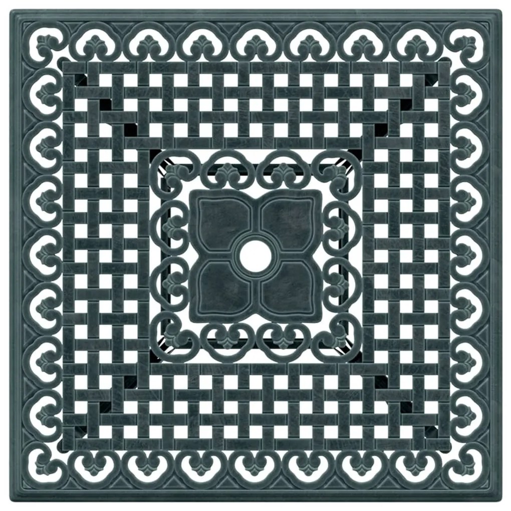 Mesa de jardim 80x80x75 cm alumínio fundido verde