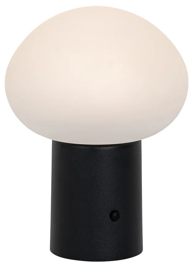 Candeeiro de Mesa Preto com LED Recarregável Dimerizável em 3 Níveis - Louise Design