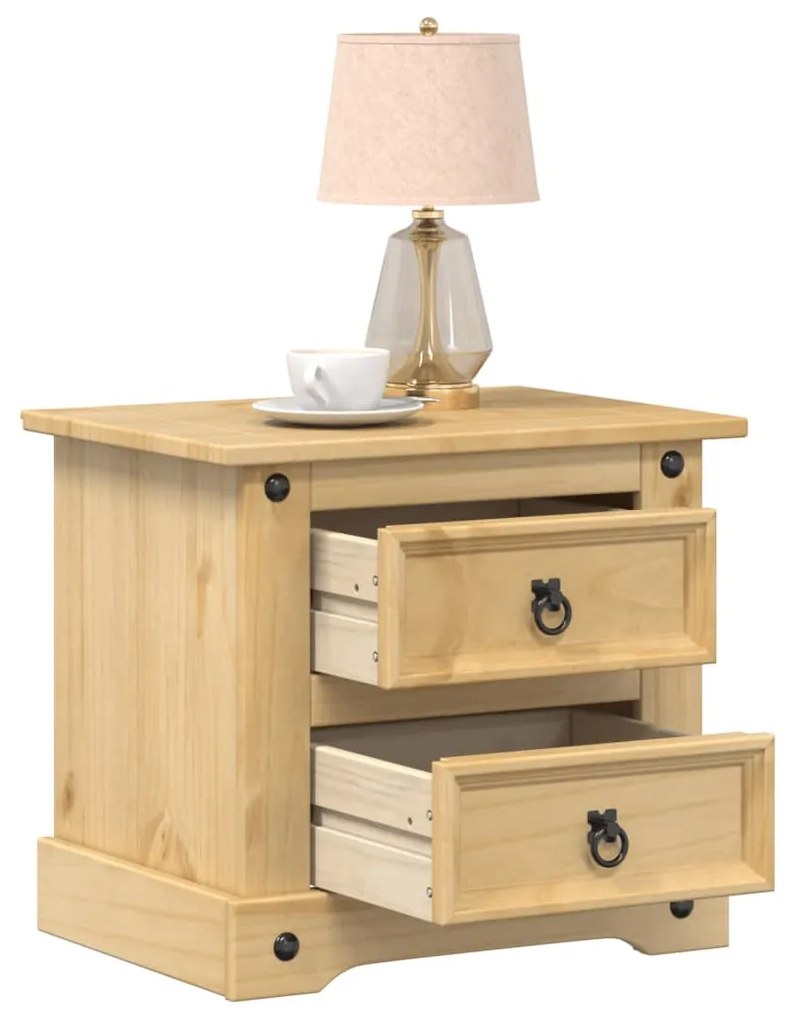vidaXL Mesa de cabeceira Corona 53x39x47 cm madeira de pinho maciça