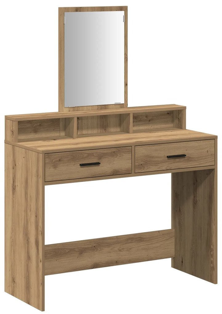 Mesinha de Maquilhagem com Gavetas Carvalho Artisan 100x41x140 cm
