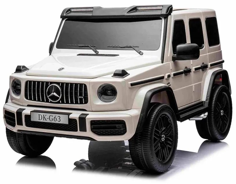 Carro elétrico para crianças Mercedes-Benz G63 AMG 4x4² 2 lugares 12V, Leitor MP3 com entrada USB/AUX, Rodas Borracha com suspensão, Bancos em pele, C