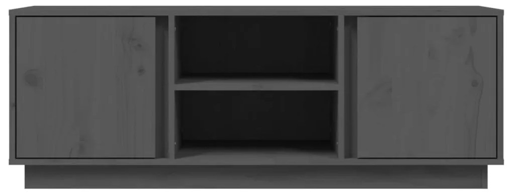 Móvel de TV 110x35x40,5 cm madeira de pinho maciça cinzento