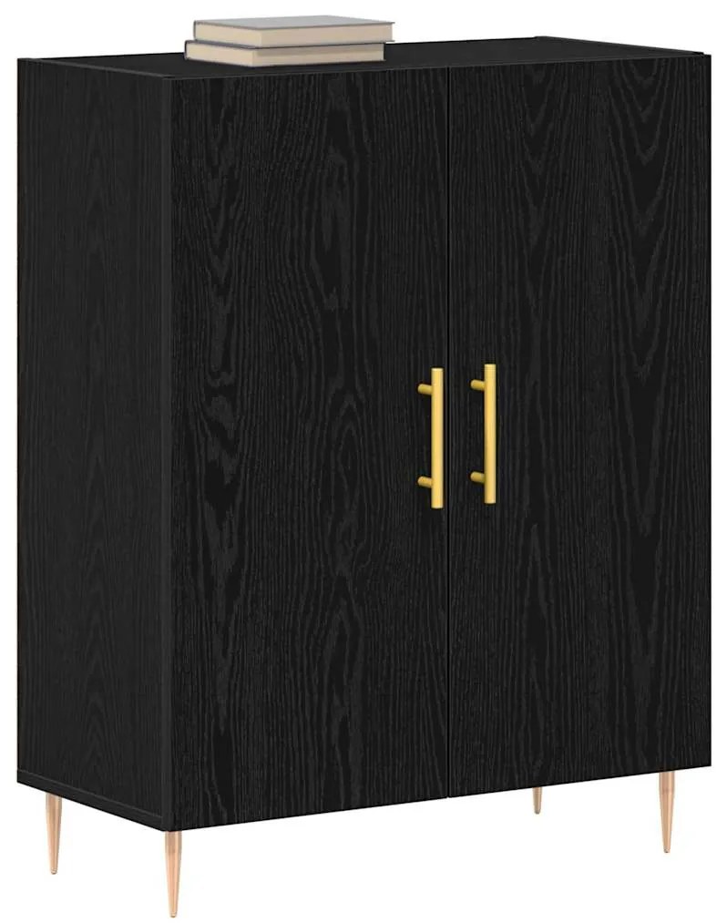 Buffet vidaXL Preto Carvalho 69,5x34x90 cm Madeira Semimanufaturada