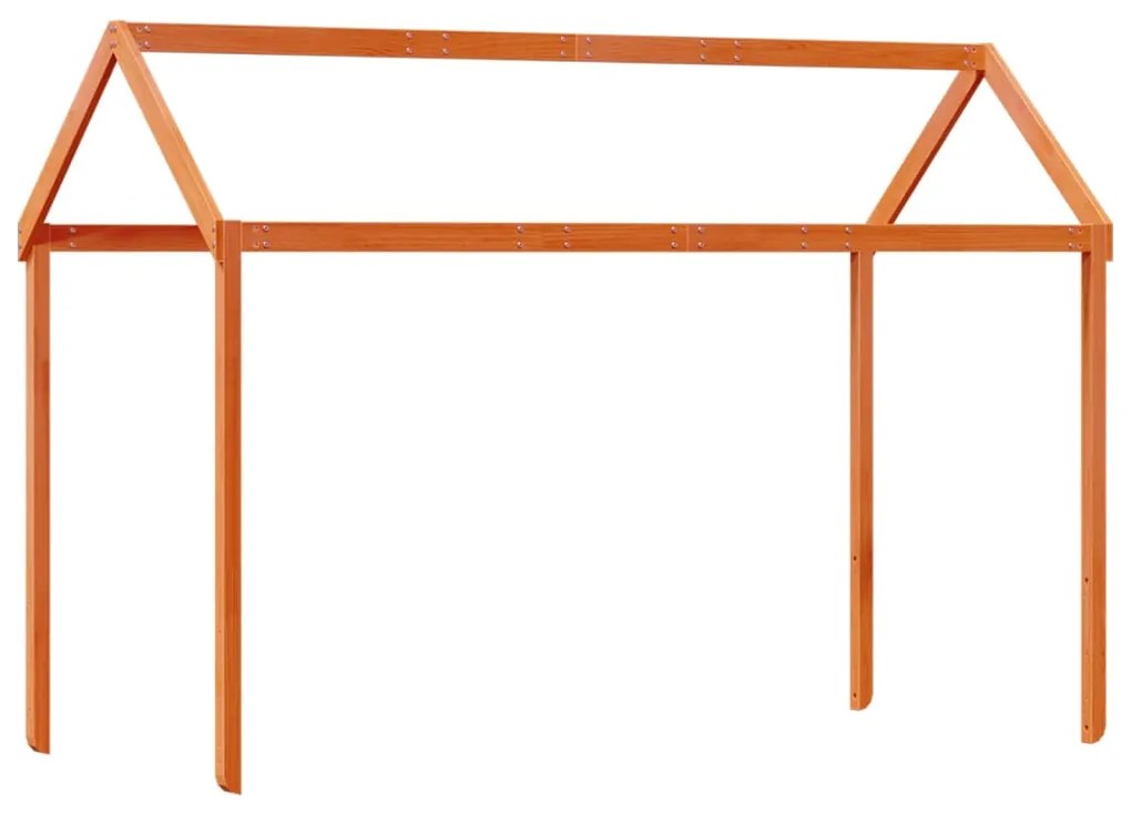 Beliche com telhado 75x190 cm madeira pinho maciça castanho-mel