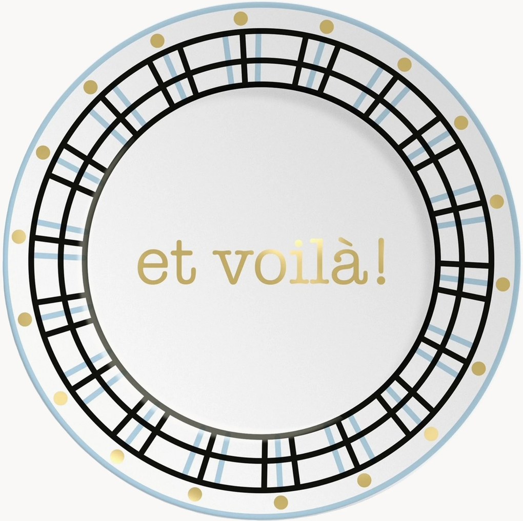 Prato em porcelana com ouro Et voilà!