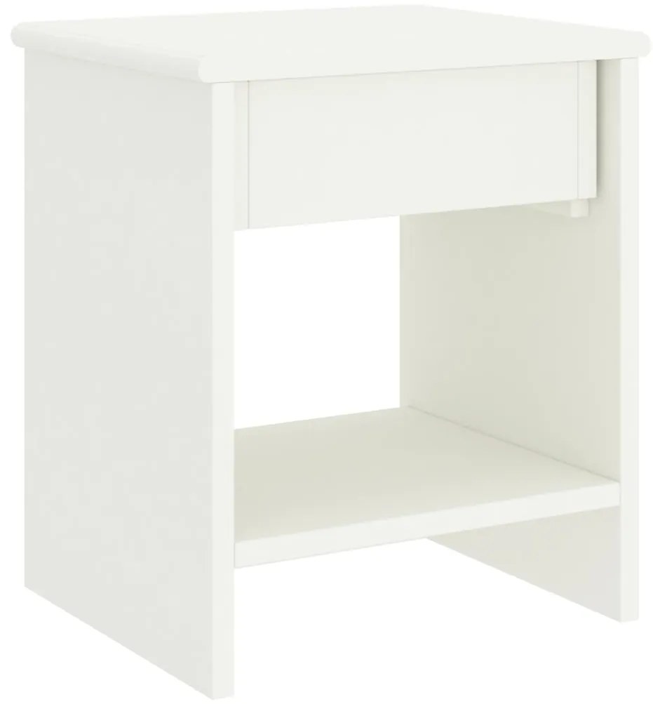 Mesa de cabeceira 35x30x40 cm madeira de pinho maciça branco
