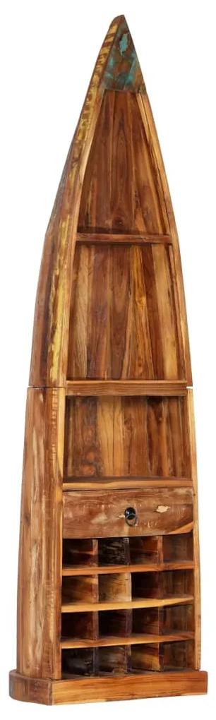 247879 vidaXL Garrafeira 50x40x180 cm madeira recuperada maciça