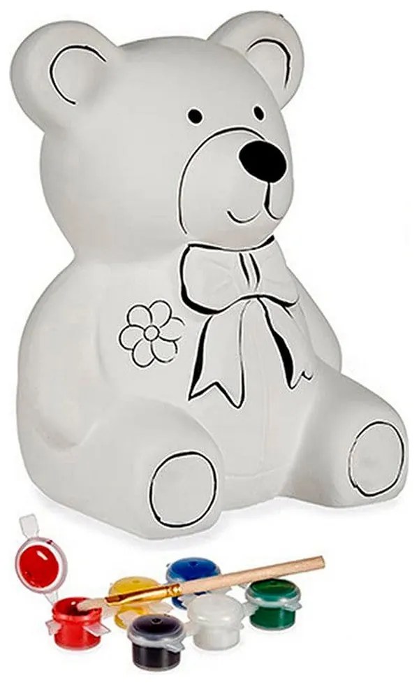 Caixa de pintura Urso Branco Cerâmica