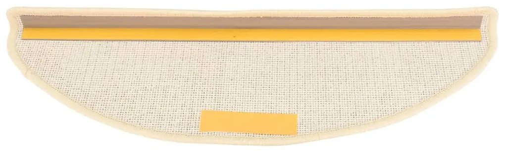 Tapete/carpete para degraus 15 pcs 65x21x4 cm branco e castanho