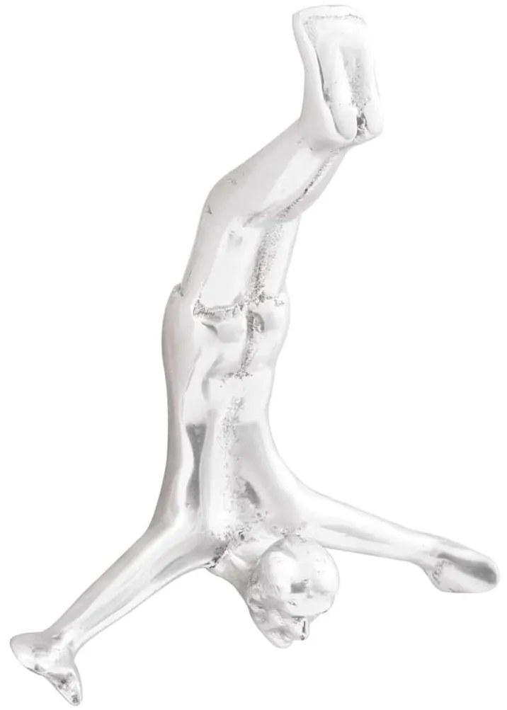 Escultura vidaXL Prateada 22x8x25 cm Homem Caindo