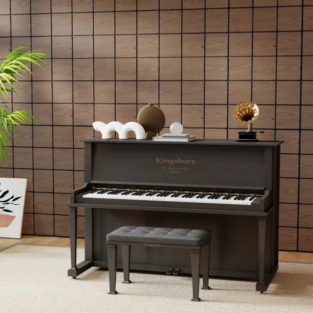 Conjunto de 4 painéis acústicos 62 x 62 cm com 9 tábuas quadradas de madeira para redução de ruído e decoração de tetos e paredes