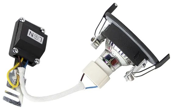 Foco embutido inteligente moderno preto redondo incluindo WiFi GU10 IP54 - Xena