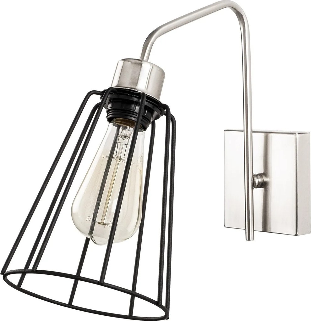 Candeeiro de Parede Ve – Níquel Preto – 15 x 32 cm