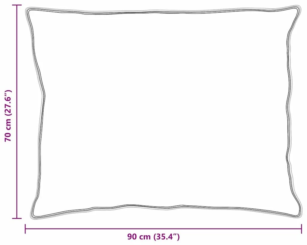Travesseiros 2 pcs Branco 70 x 90 cm 130gsm 100% algodão