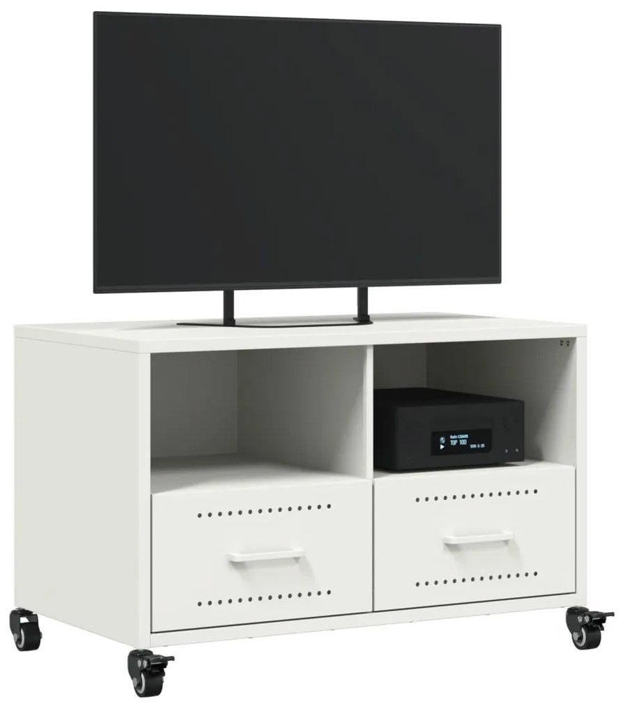Móvel de TV 68x39x43,5 cm aço branco