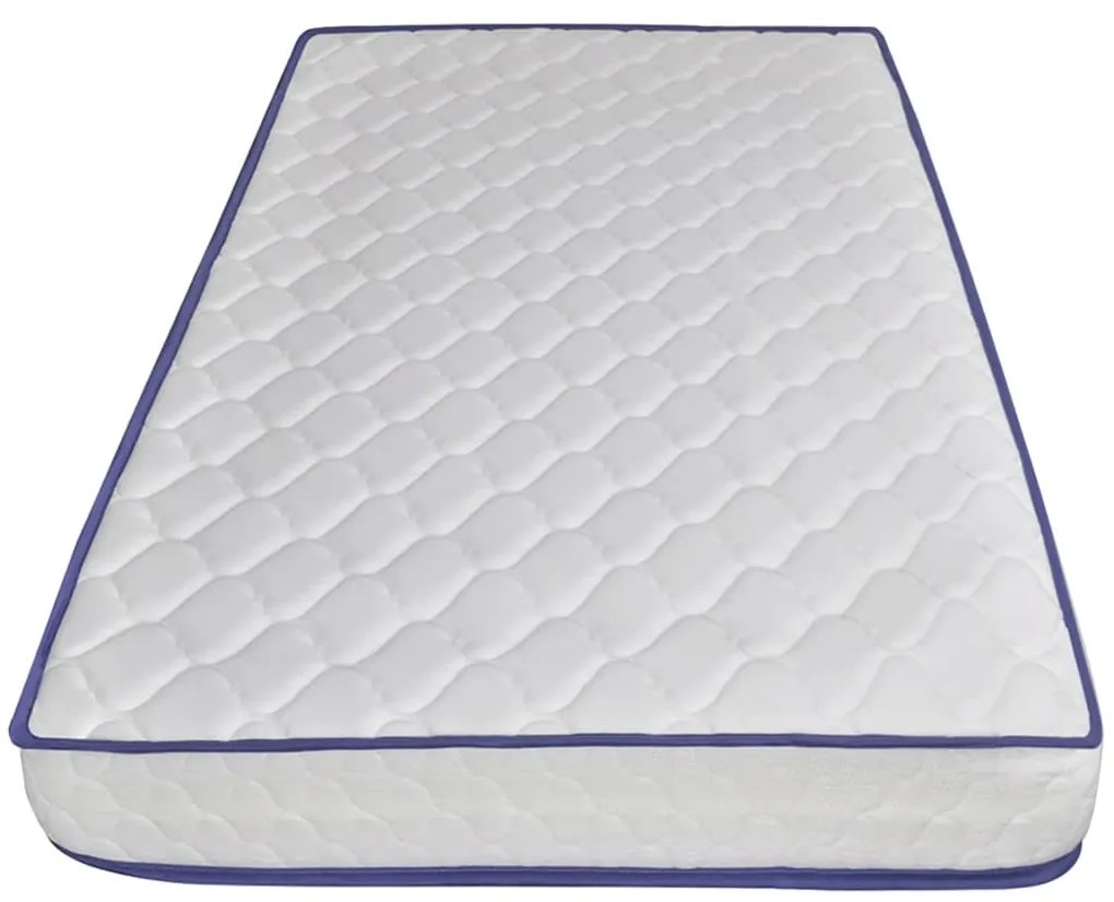 Cama + colchão espuma memória 90x200 cm couro artificial branco