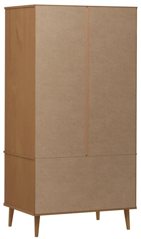 Roupeiro MOLDE 90x55x175 cm pinho maciço castanho
