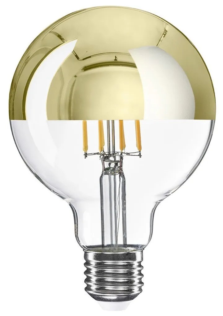 Lâmpada LED Meia Esfera Dourada Globo G95 7W 650Lm E27 2700K Dimmable - A14