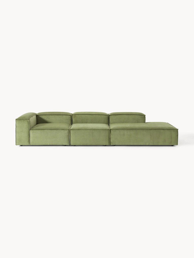 Chaise longue modular XL em bombazina Lennon
