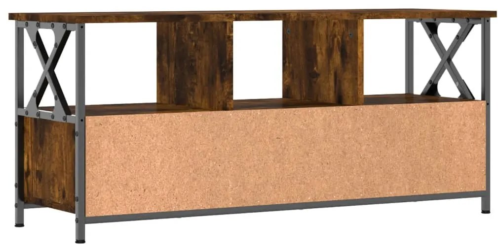 Móvel de TV 102x33x45cm derivados madeira/ferro carvalho fumado