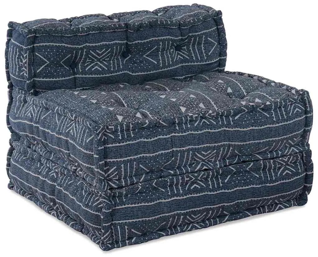 vidaXL Sofá Modular Estampa Índigo 70 x 70 x 56 cm tecido