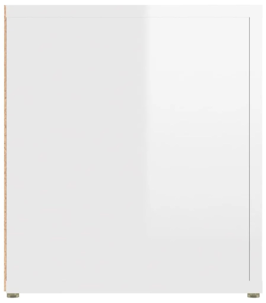 Móvel de TV 80x31,5x36 cm derivados de madeira branco brilhante
