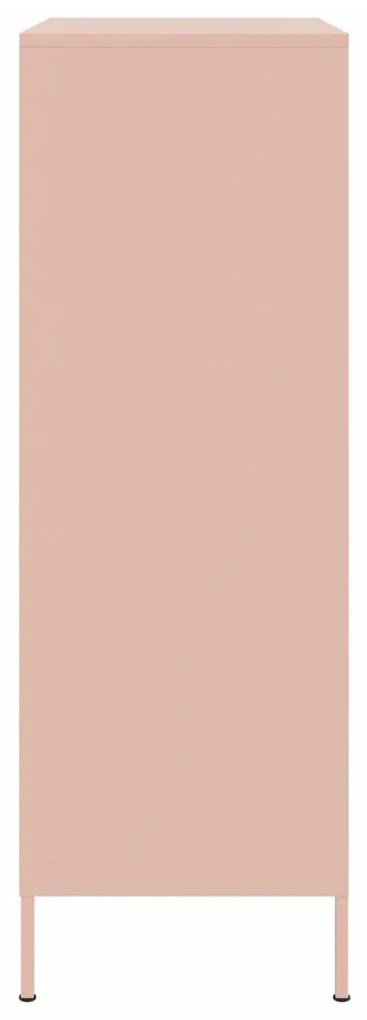 Aparador alto 68x39x113 cm aço rosa