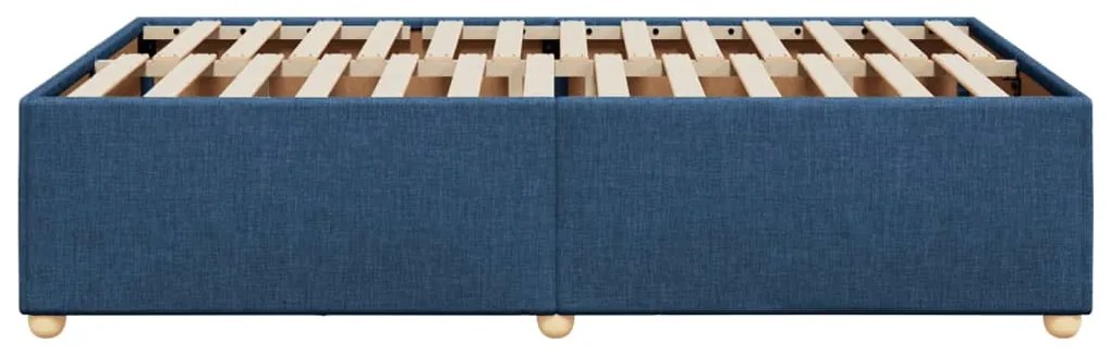 Estrutura de cama sem colchão 120x190 cm tecido azul