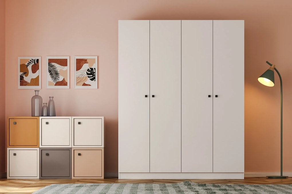 Conjunto de Quarto Juvenil Royal – Branco – Guarda-roupa: 120x170x41 c