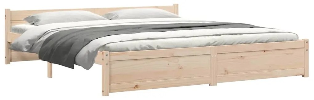 Estrutura de cama sem colchão 200x200 cm madeira maciça