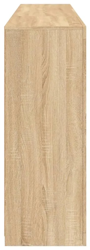 Aparador com luzes LED 181,5x37x100 cm carvalho sonoma