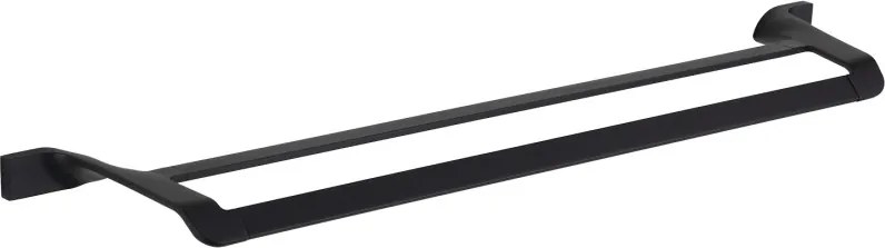 Mexen Rino cabide duplo para toalhas, preto - 7027025-70